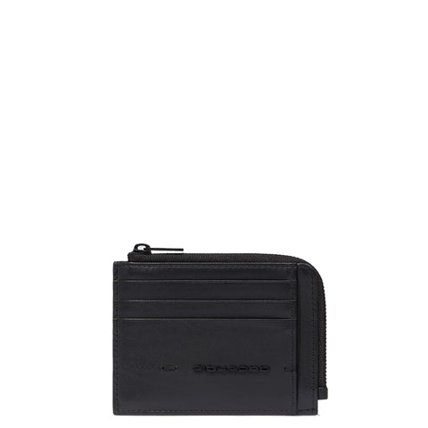 Piquadro - Coin Pouch with card holder Nero with RFID - PP4822W135R - NERO