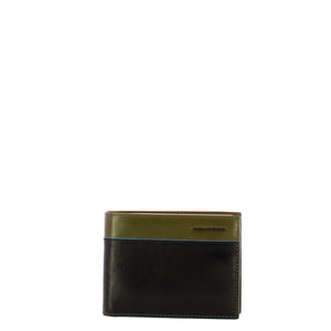 Piquadro - B2 Revamp Verde Nero RFID Wallet with coin pouch - PU257B2VR - VERDE/NERO