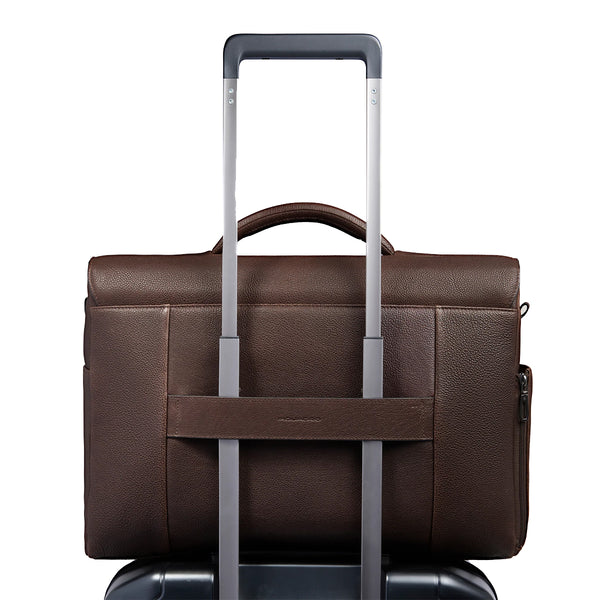 Piquadro - Hedley 12.9 Testa Moro Laptop Briefcase - CA6024W130 - TESTA/MORO