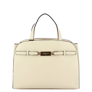 Twinset - Bauletto White Cream Handbag - 242TD8340 - WHITE/CREAM