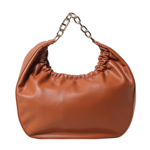 Twinset - Croissant Oval T Cuoio Hobo Bag - 242TB7221 - CUOIO