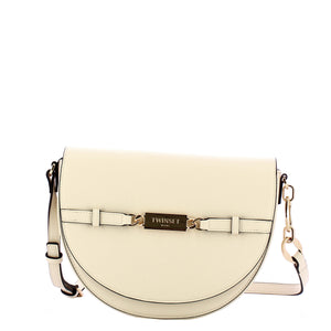 Twinset - Round White Cream Crossbody Bag - 242TD8343 - WHITE/CREAM