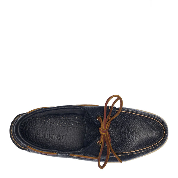 Sebago - Portland Martellato Blue Navy Boat Shoe - 73118WW - BLUE/NAVY