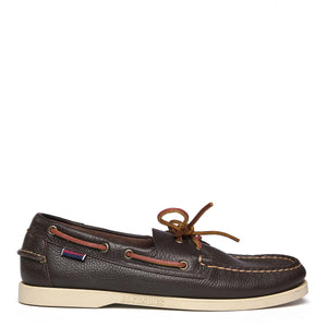 Sebago - Scarpa da barca Portland Martellato Dark Brown - 73118WW - DK/BROWN