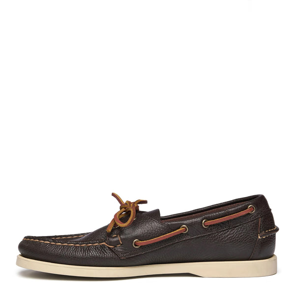 Sebago - Scarpa da barca Portland Martellato Dark Brown - 73118WW - DK/BROWN