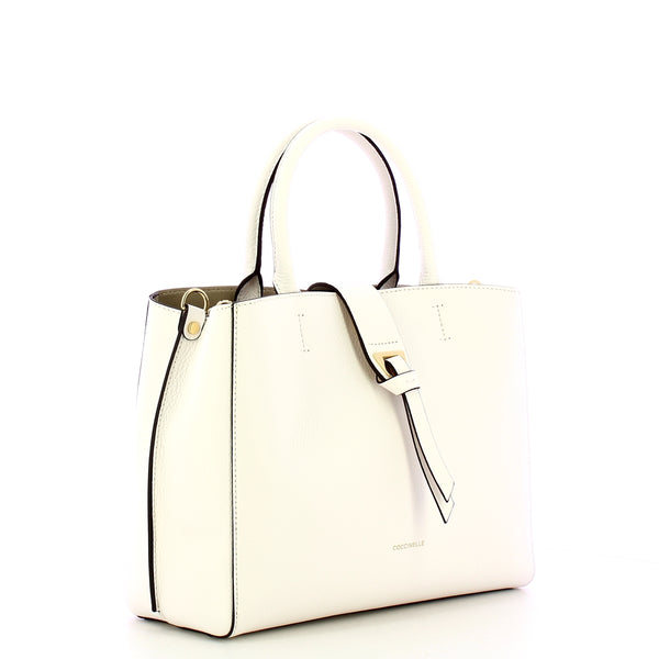 Coccinelle - Alba Brillant White Handbag - DTK180180 - BRILLANT/WHITE