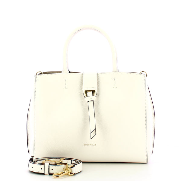 Coccinelle - Alba Brillant White Handbag - DTK180180 - BRILLANT/WHITE