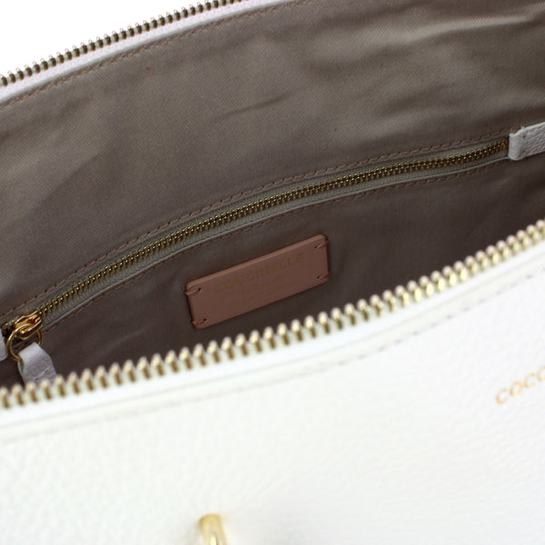 Coccinelle - Alpha Brillant White Shoulder Bag - DTP110180 - BRILLANT/WHITE