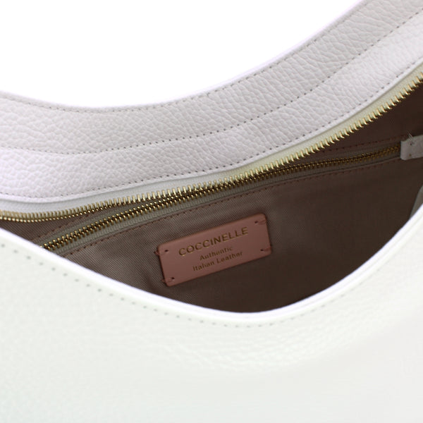 Coccinelle - Alpha Brillant White Shoulder Bag - DTP130280 - BRILLANT/WHITE