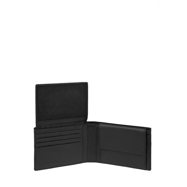 Piquadro - Portafoglio in tessuto e pelle Nero - PU1392W109R - NERO