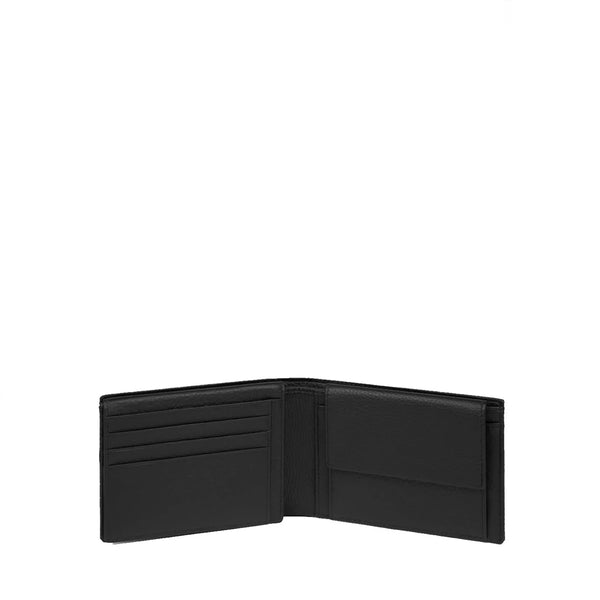 Piquadro - Portafoglio in tessuto e pelle Nero - PU1392W109R - NERO
