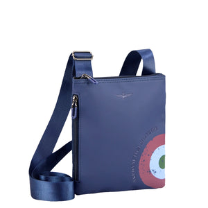 Aeronautica Militare - Runway Blue Flat Crossbody Bag - AM551 - BLUE