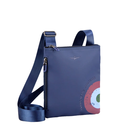 Aeronautica Militare - Runway Blue Flat Crossbody Bag - AM551 - BLUE