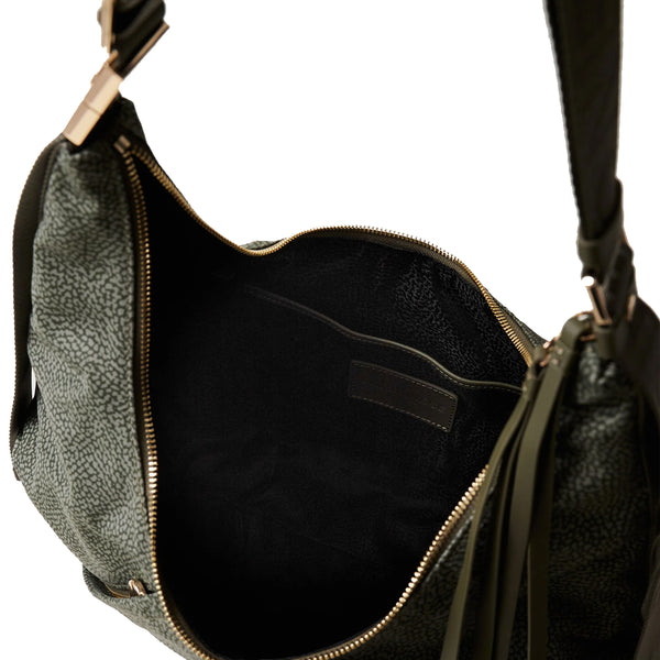 Borbonese - Hobo Bag Fold Medium Verde Militare - 933834AH1 - VERDE/MILITARE