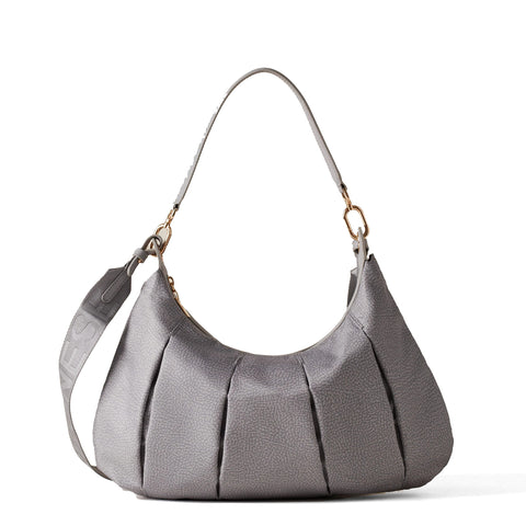 Borbonese - Hobo Bag Croissant Medium Cloud - 933077AH1 - CLOUD