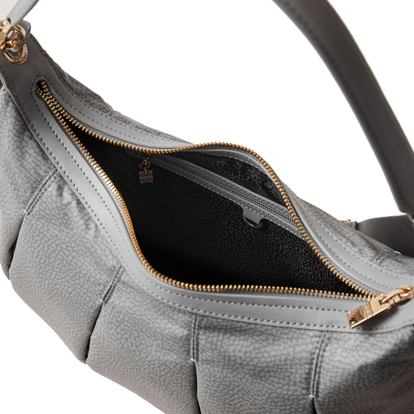 Borbonese - Hobo Bag Croissant Medium Cloud - 933077AH1 - CLOUD