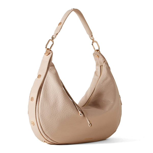 Borbonese - Hobo Bag Oyster Medium leather Porridge - 923528AV9 - PORRIDGE