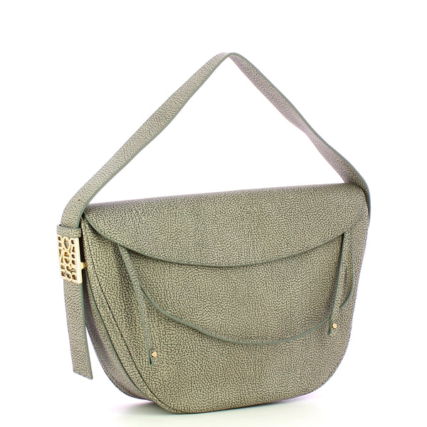 Borbonese - Hobo M Clay Grey Shoulder Bag - 924427AN0 - CLAY/GREY
