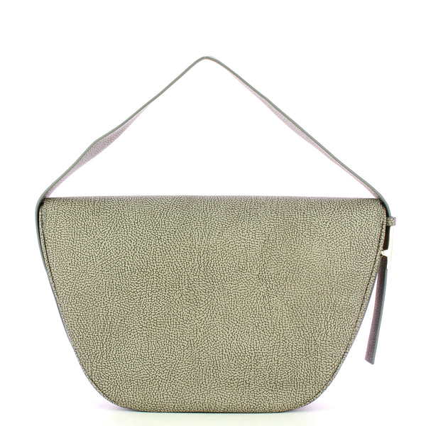 Borbonese - Hobo M Clay Grey Shoulder Bag - 924427AN0 - CLAY/GREY