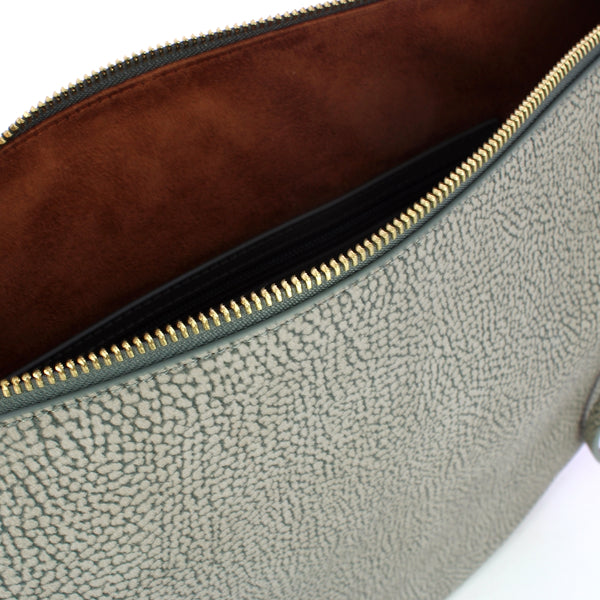 Borbonese - Hobo M Clay Grey Shoulder Bag - 924427AN0 - CLAY/GREY