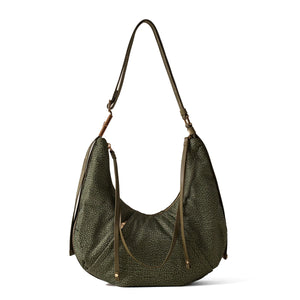 Borbonese - Hobo Bag Fold Small Verde Militare - 933833AH1 - VERDE/MILITARE