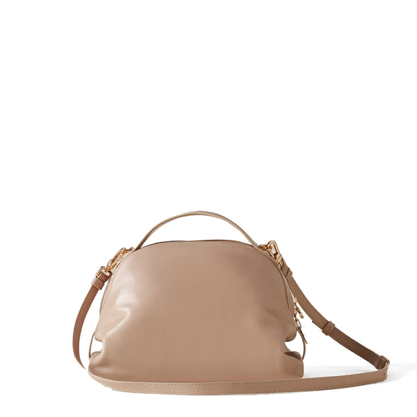Borbonese - Sexy Bag Small leather Porridge Handbag - 923329AZ0 - PORRIDGE