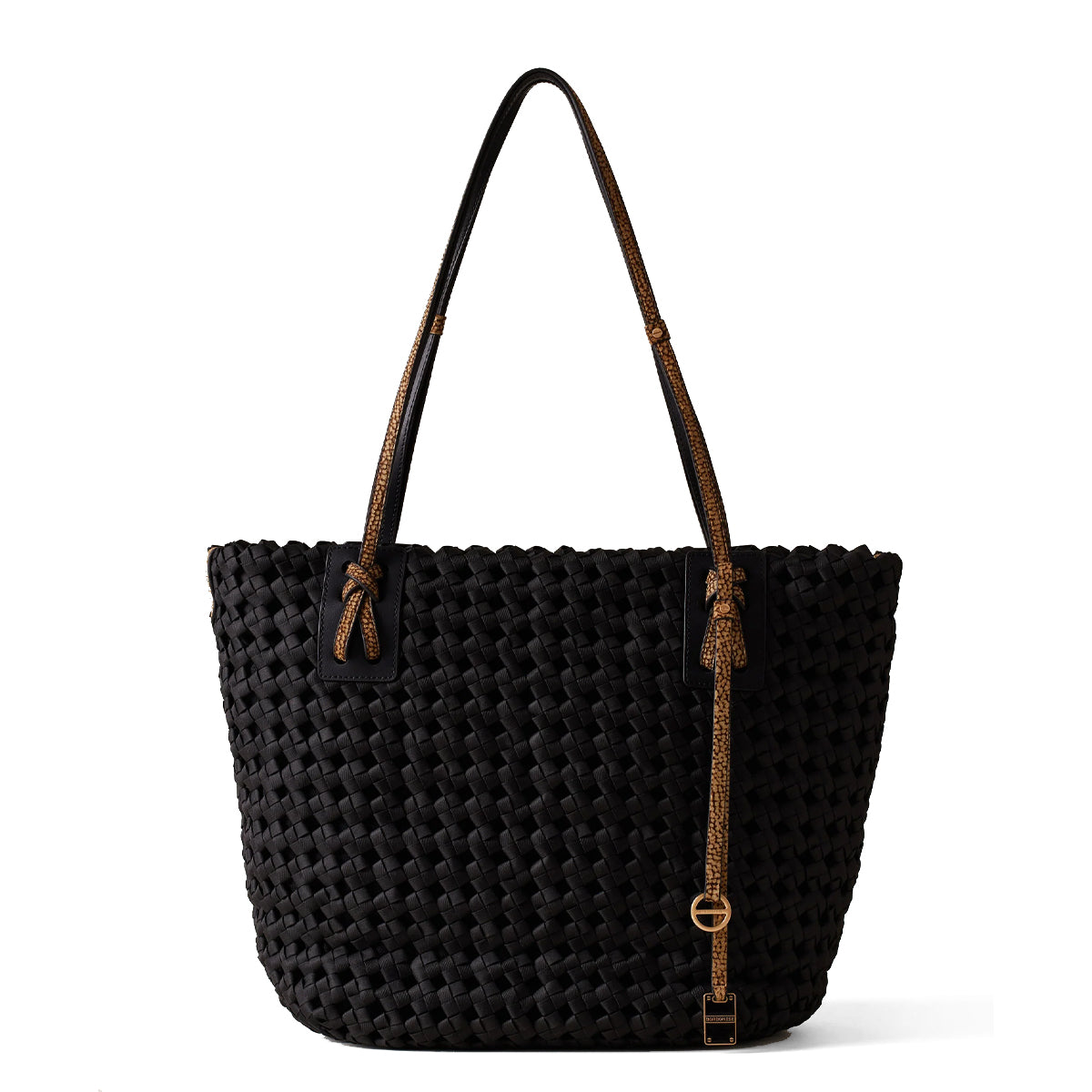 Borbonese - La Nido Large Nero OP Naturale Shopping Bag - 924828AZ1 - NERO/OP/NATURALE