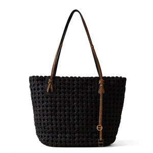 Borbonese - La Nido Large Nero OP Naturale Shopping Bag - 924828AZ1 - NERO/OP/NATURALE