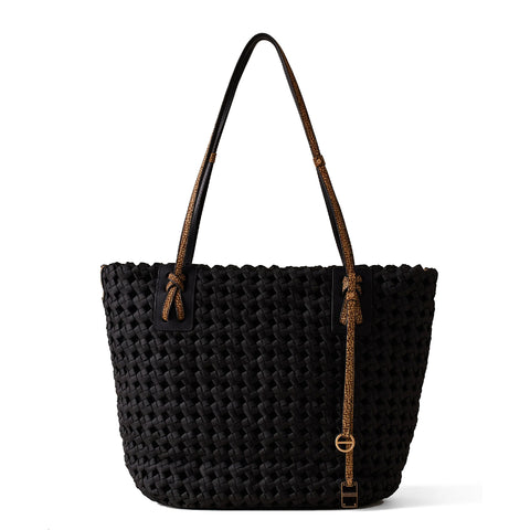 Borbonese - La Nido Large Nero OP Naturale Shopping Bag - 924828AZ1 - NERO/OP/NATURALE