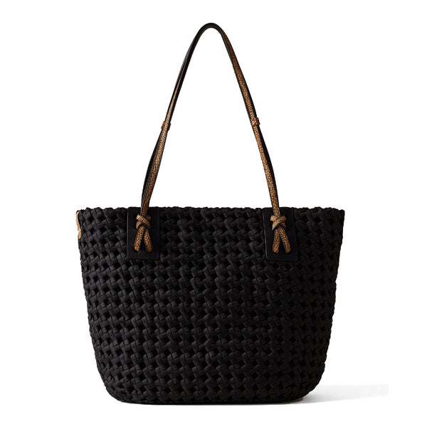Borbonese - La Nido Large Nero OP Naturale Shopping Bag - 924828AZ1 - NERO/OP/NATURALE