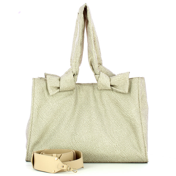 Borbonese - Large Sabbia Shoulder Bag - 933495I15 - SABBIA