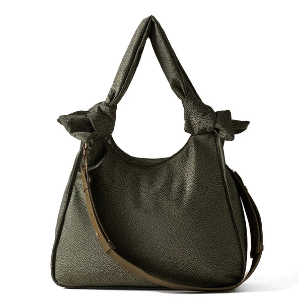 Borbonese - Hobo Bag Lover Medium Verde Militare - 933496I15 - VERDE/MILITARE