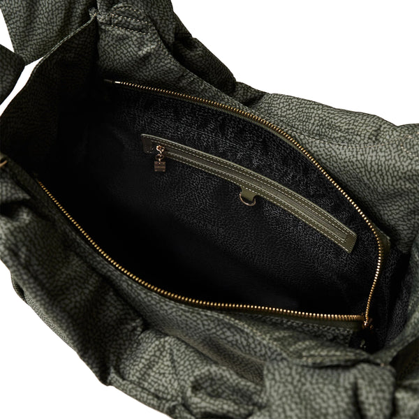 Borbonese - Hobo Bag Lover Medium Verde Militare - 933496I15 - VERDE/MILITARE