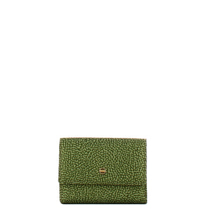 Borbonese - Medium RFID Recyled fabric Verde Militare Wallet - 930161I15 - VERDE/MILITARE