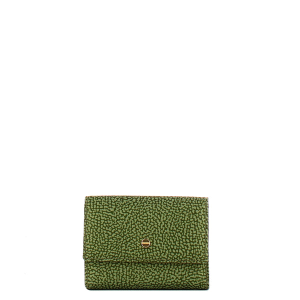 Borbonese - Medium RFID Recyled fabric Verde Militare Wallet - 930161I15 - VERDE/MILITARE