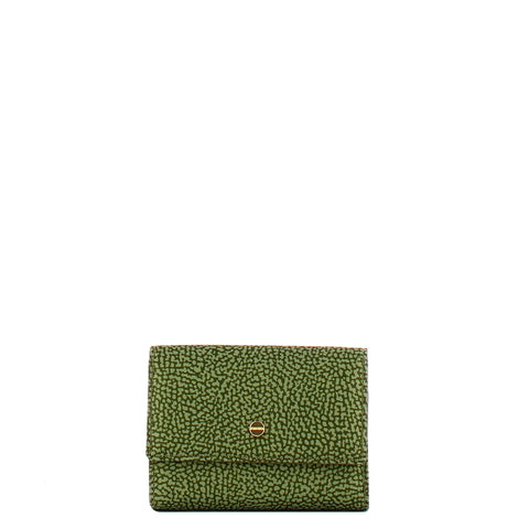 Borbonese - Medium RFID Recyled fabric Verde Militare Wallet - 930161I15 - VERDE/MILITARE