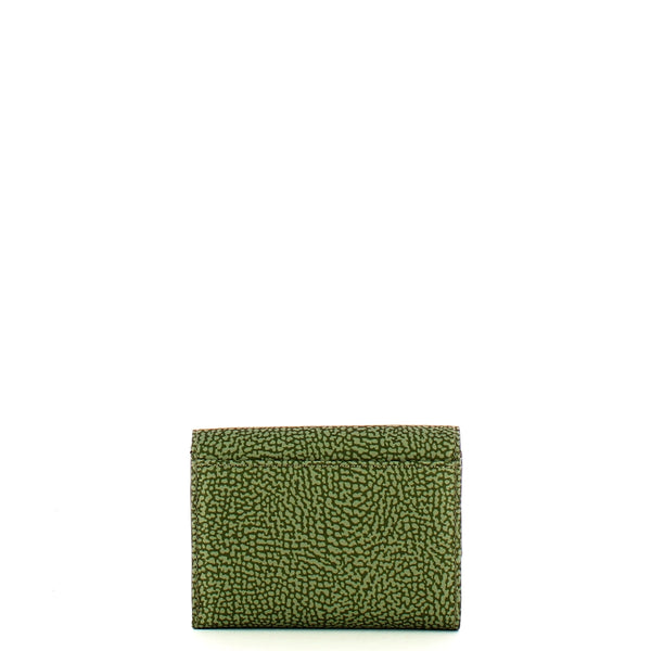 Borbonese - Medium RFID Recyled fabric Verde Militare Wallet - 930161I15 - VERDE/MILITARE