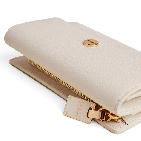 Borbonese - Medium Leather Chantilly Cream Wallet with RFID - 920057AR3 - CHANTILLY/CREAM