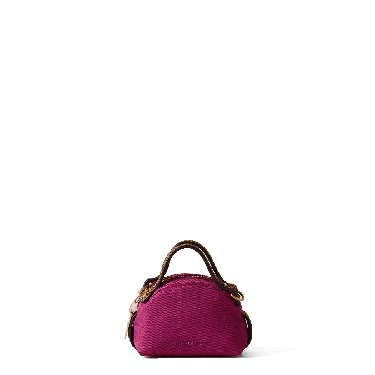 Borbonese - Keychain Sexy Bag Amarone OP Naturale - 910787AZ1 - AMARONE/OP/NATURALE