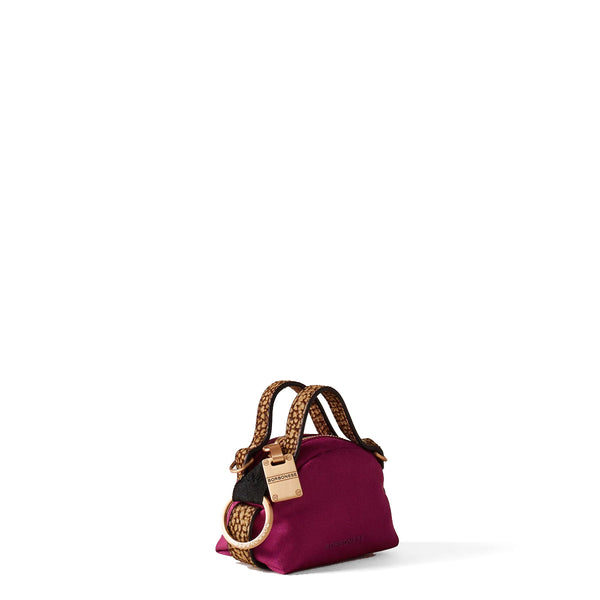 Borbonese - Keychain Sexy Bag Amarone OP Naturale - 910787AZ1 - AMARONE/OP/NATURALE