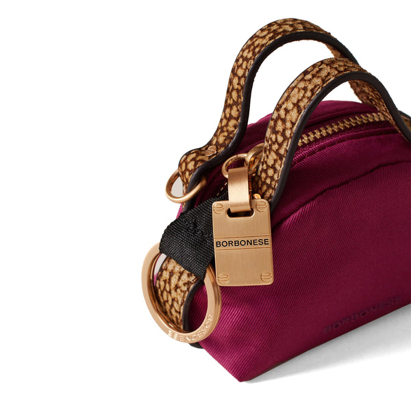 Borbonese - Keychain Sexy Bag Amarone OP Naturale - 910787AZ1 - AMARONE/OP/NATURALE