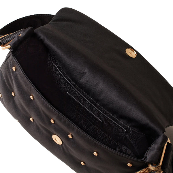 Borbonese - Colette Nero OP Naturale Crossbody Bag - 933328AZ1 - NERO/OP/NATURALE