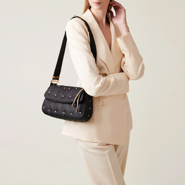 Borbonese - Colette Nero OP Naturale Crossbody Bag - 933328AZ1 - NERO/OP/NATURALE