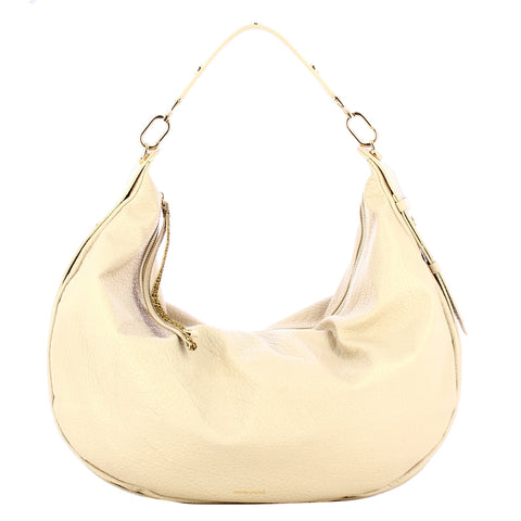 Borbonese - Hobo Bag Oyster Large leather Porridge - 923529AV9 - PORRIDGE
