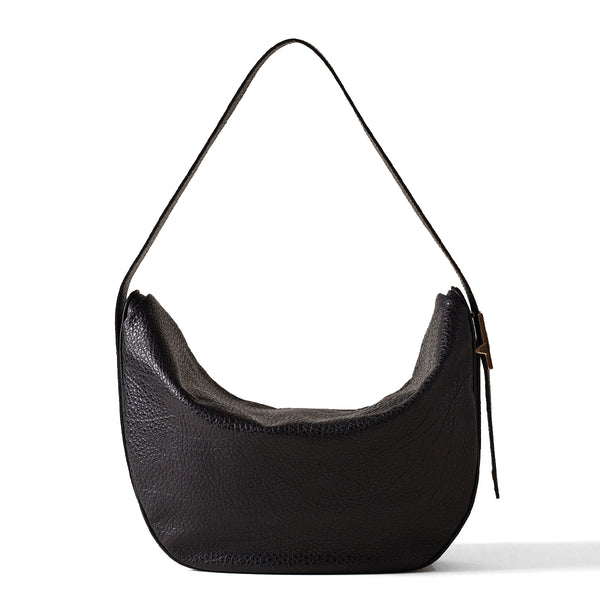 Borbonese - Nueve Medium leather Nero Hobo Bag - 924427AV9 - NERO
