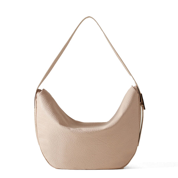 Borbonese - Nueve Medium leather Porridge Hobo Bag - 924427AV9 - PORRIDGE