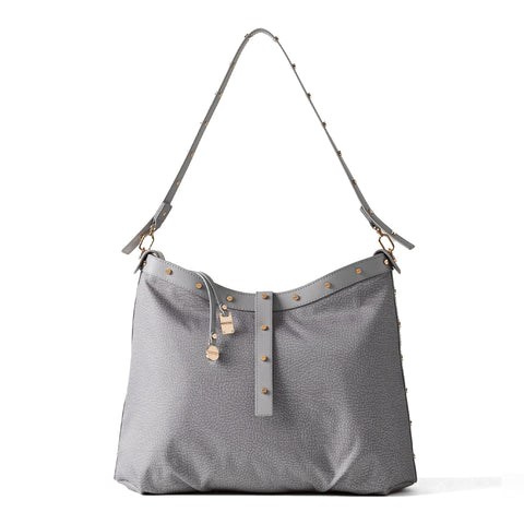 Borbonese - Hobo Bag Medium Cloud - 933255I15 - CLOUD