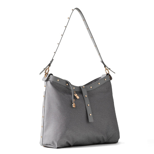 Borbonese - Hobo Bag Medium Cloud - 933255I15 - CLOUD