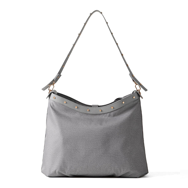 Borbonese - Hobo Bag Medium Cloud - 933255I15 - CLOUD