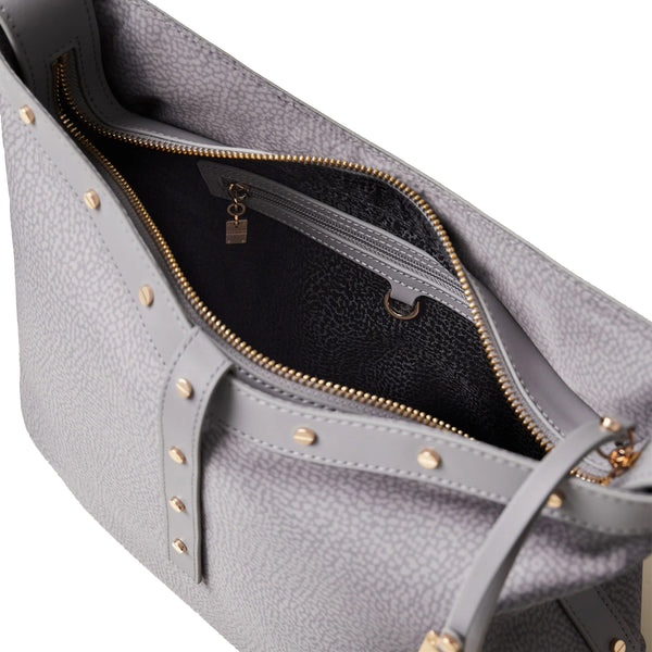 Borbonese - Hobo Bag Medium Cloud - 933255I15 - CLOUD